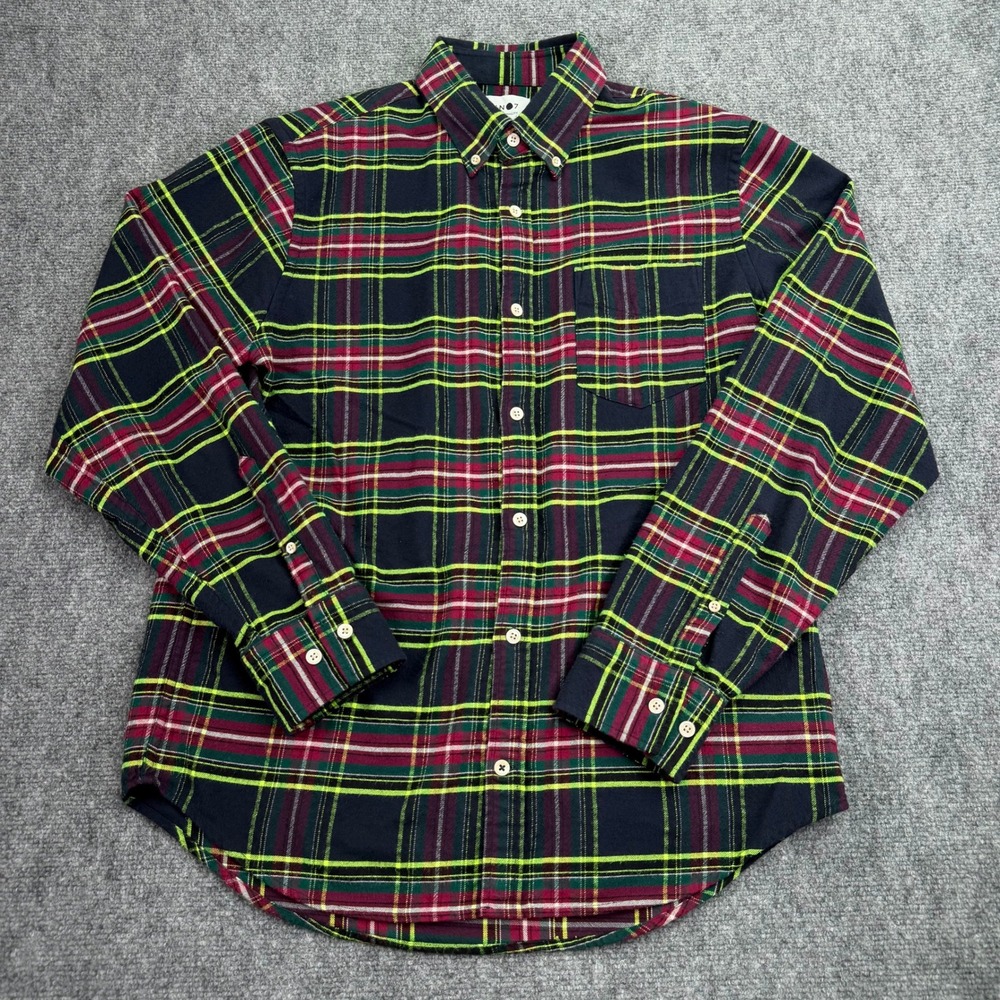 NN07‎ No Nationality Shirt Mens Large Plaid Levon Button Down Long Sleeve Pocket - Picture 2 of 12